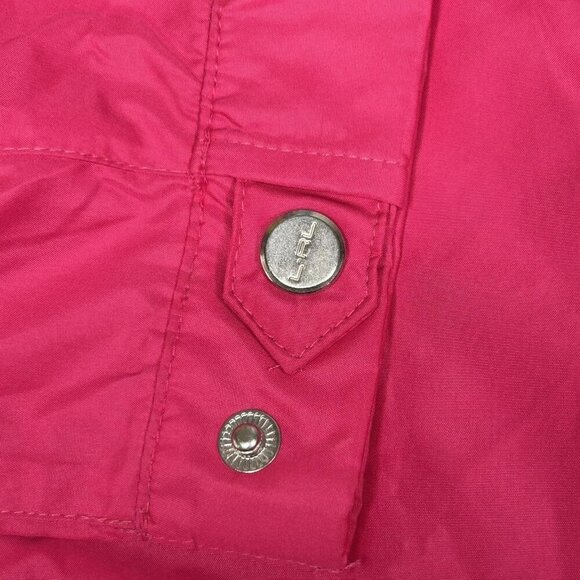 Lauren Ralph Lauren Jacket Womens Large Pink Crest Windbreaker Sporty Activewear - Picture 5 of 16